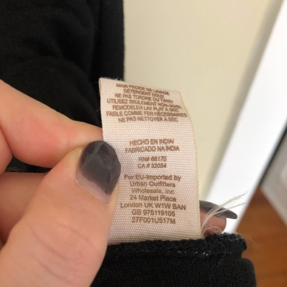 Free People Black Short Embellished Peplum Shirt M - Picture 4 of 8